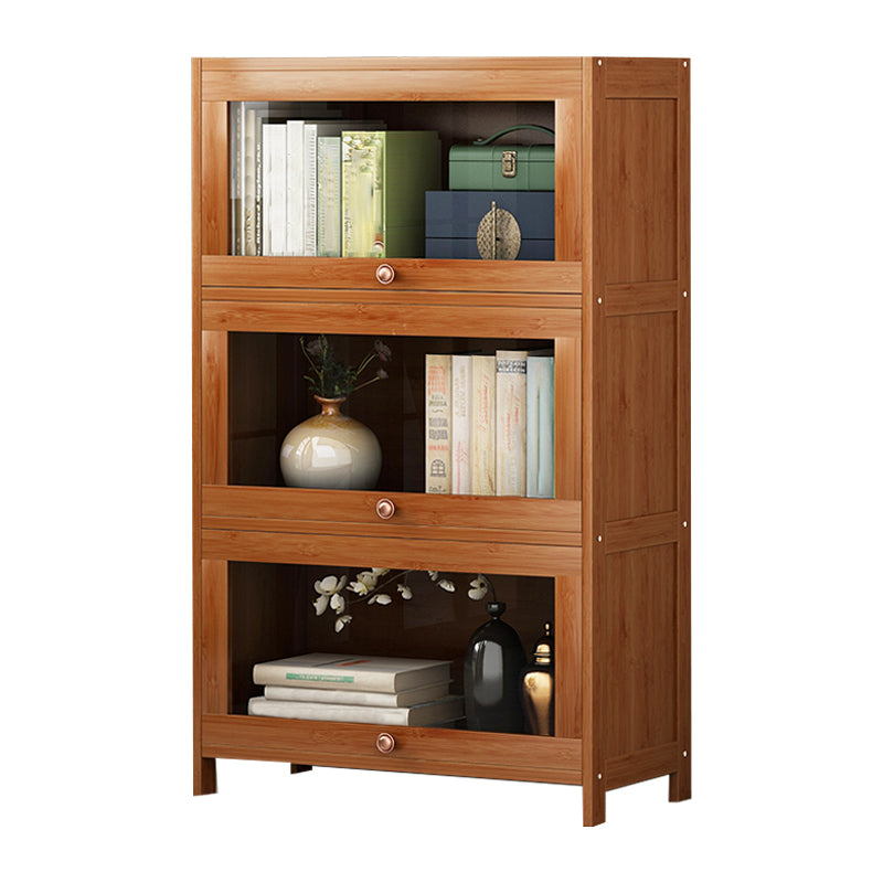 Bookcase standard moderni marrone libreria in legno fabbricato con porta per la casa