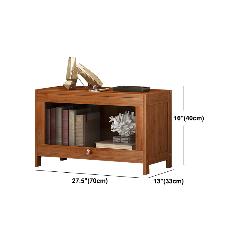 Bookcase standard moderni marrone libreria in legno fabbricato con porta per la casa