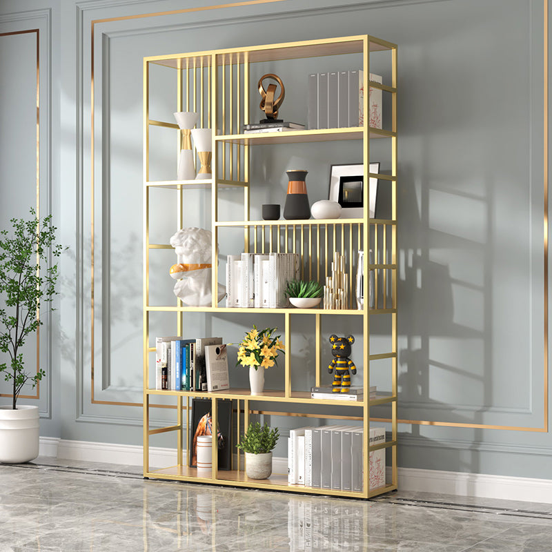 Manufactured Wood Shelf Etagere Bookshelf Modern Iron Frame Bookshelf for Office