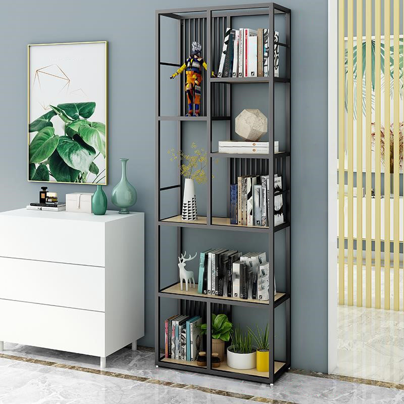 Hersteller Holzregal Etagere Bücherregal Modernes Eisenrahmen Bücherregal für Büro