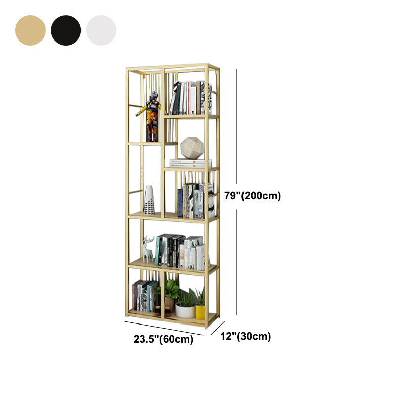 Manufactured Wood Shelf Etagere Bookshelf Modern Iron Frame Bookshelf for Office