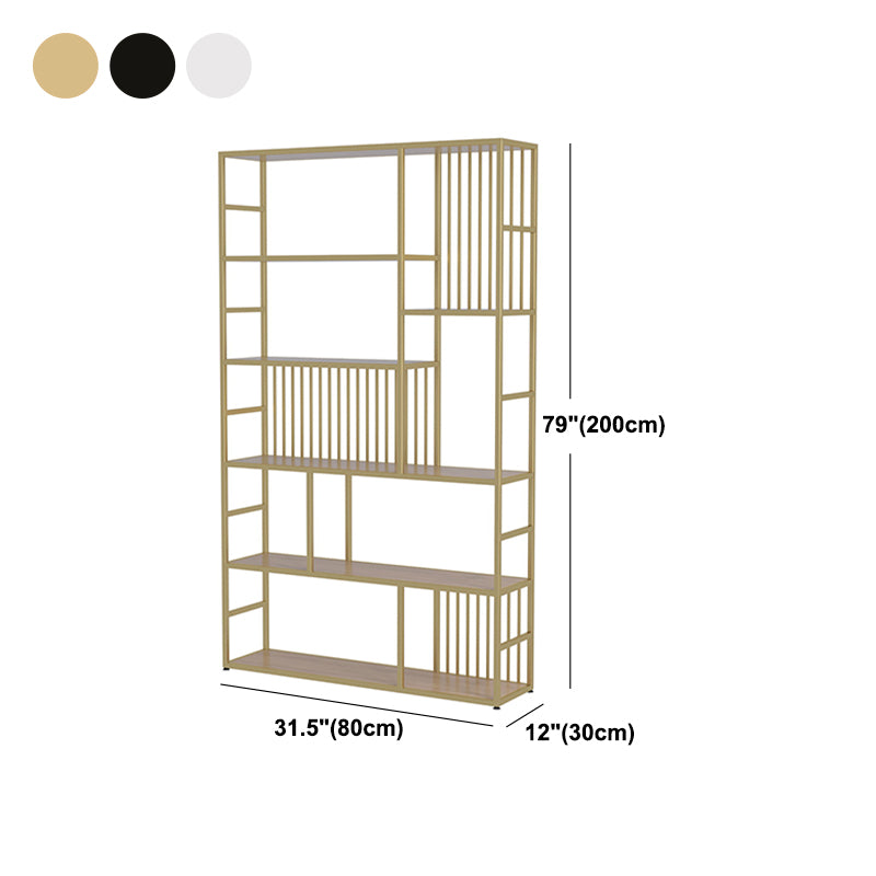 Manufactured Wood Shelf Etagere Bookshelf Modern Iron Frame Bookshelf for Office