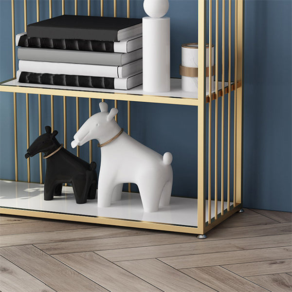 Offenes vertikales Etagere -Bücherregal Weiß -Hersteller Holzregal Eisenrahmen Bücherregal