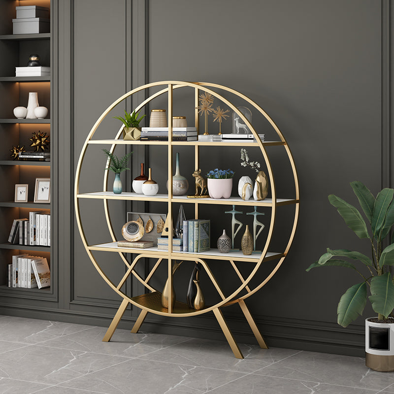 Libreria etagere aperta contemporanea telaio in metallo verticale scaffale in legno scaffale