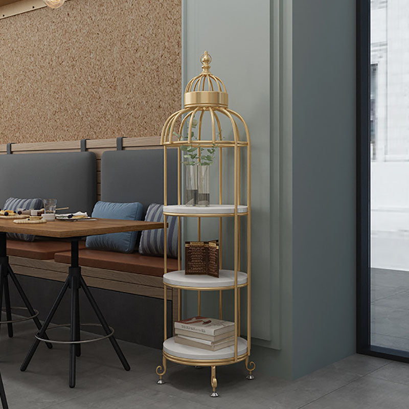 Glam vertikale Standard -Buchhandel Eisenrahmen Hersteller Holzregal -Bücherregal