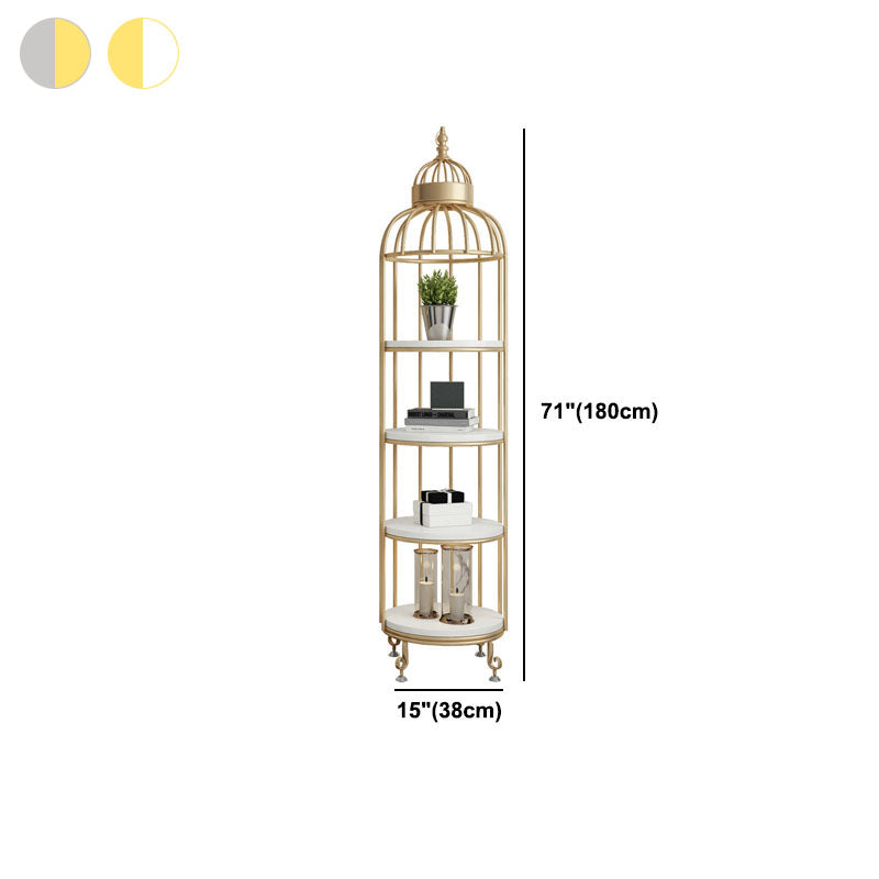 Glam vertikale Standard -Buchhandel Eisenrahmen Hersteller Holzregal -Bücherregal