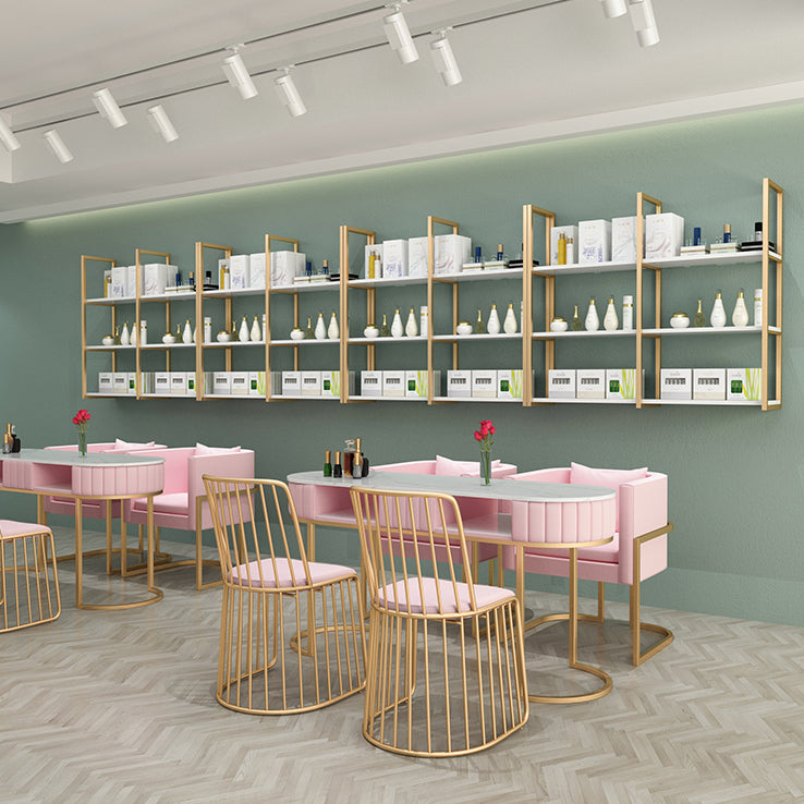 10.63 "W libreria in stile glam a parete in stile glam per la sala da studio degli uffici domestici