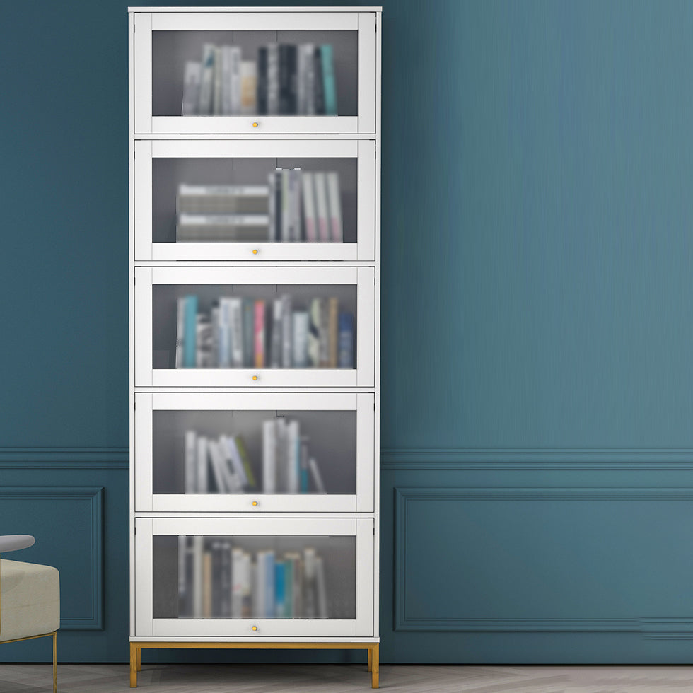 11.81 "W Bookcase Glam Style Scaffale per la casa e l'ufficio con porta