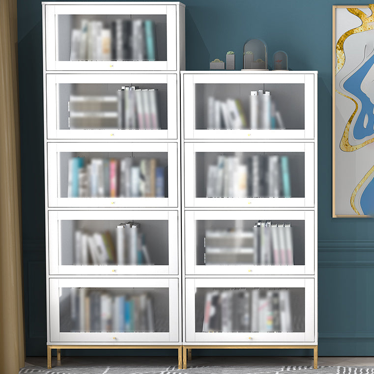 11.81 "W Bookcase Glam Style Scaffale per la casa e l'ufficio con porta