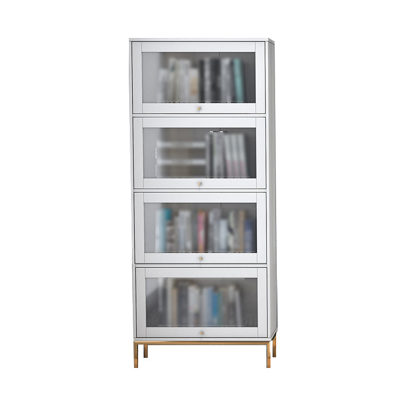 11.81 "W Bookcase Glam Style Scaffale per la casa e l'ufficio con porta