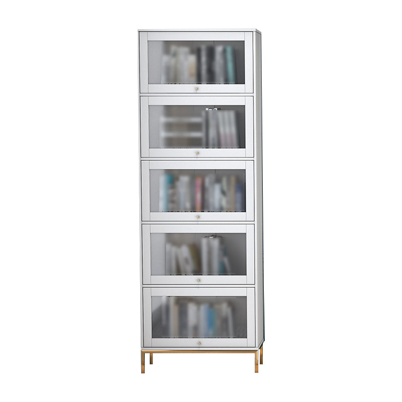 11.81 "W Bookcase Glam Style Scaffale per la casa e l'ufficio con porta