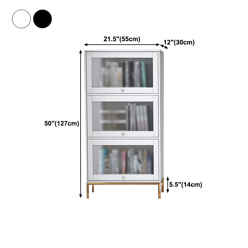 11.81 "W Bookcase Glam Style Scaffale per la casa e l'ufficio con porta