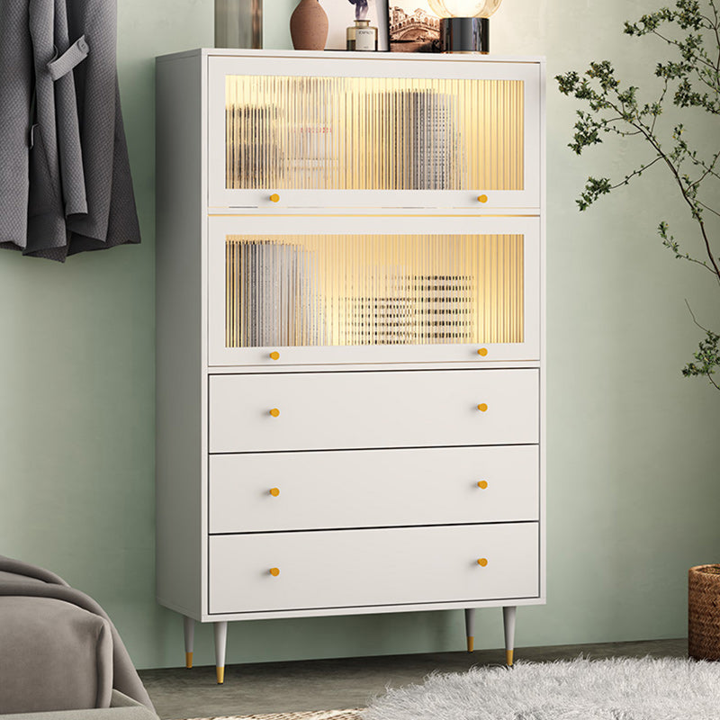 Glamhergestellter Holz -Standardbuchhandel vertikaler Bücherregal mit Tür und Schubladen