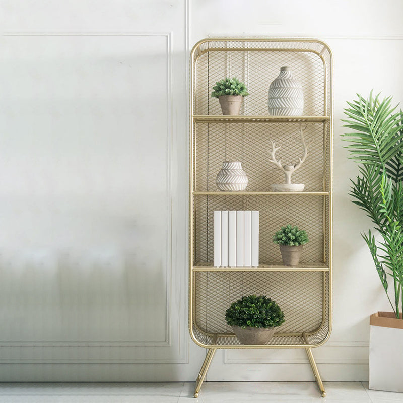 Glam Style Bookshelf Closed Back Bookcase for Home Office and Study Room