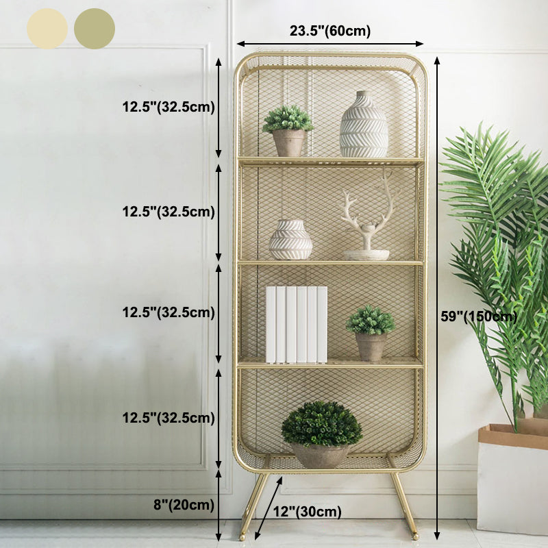 Glam Style Bookshelf Closed Back Bookcase for Home Office and Study Room