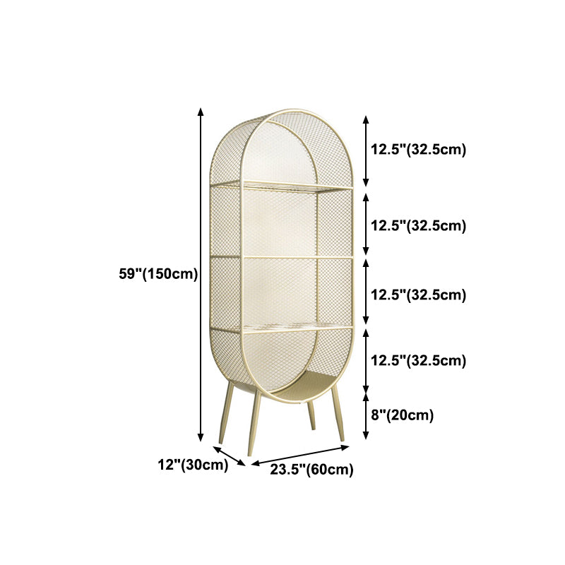 Glam Style Bookshelf Closed Back Bookcase for Home Office and Study Room