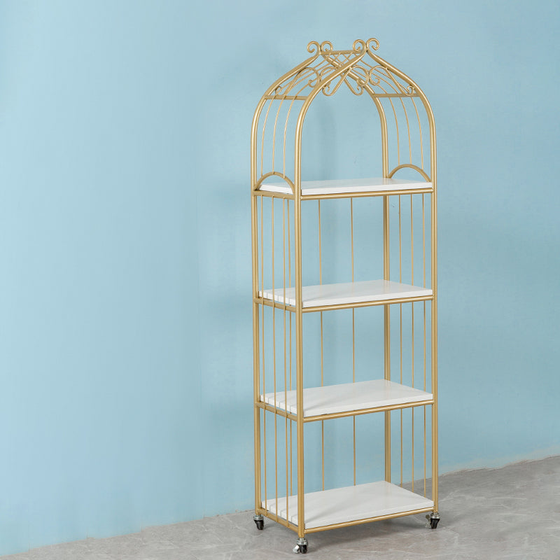 GLAM STYLE -Bücherregal Open Back Bücherregal für Home Office Study Room mit Rollen