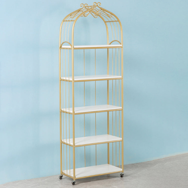 GLAM STYLE -Bücherregal Open Back Bücherregal für Home Office Study Room mit Rollen