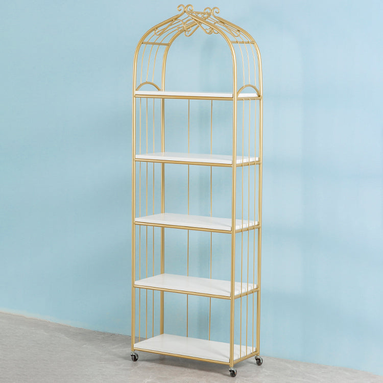 GLAM STYLE -Bücherregal Open Back Bücherregal für Home Office Study Room mit Rollen