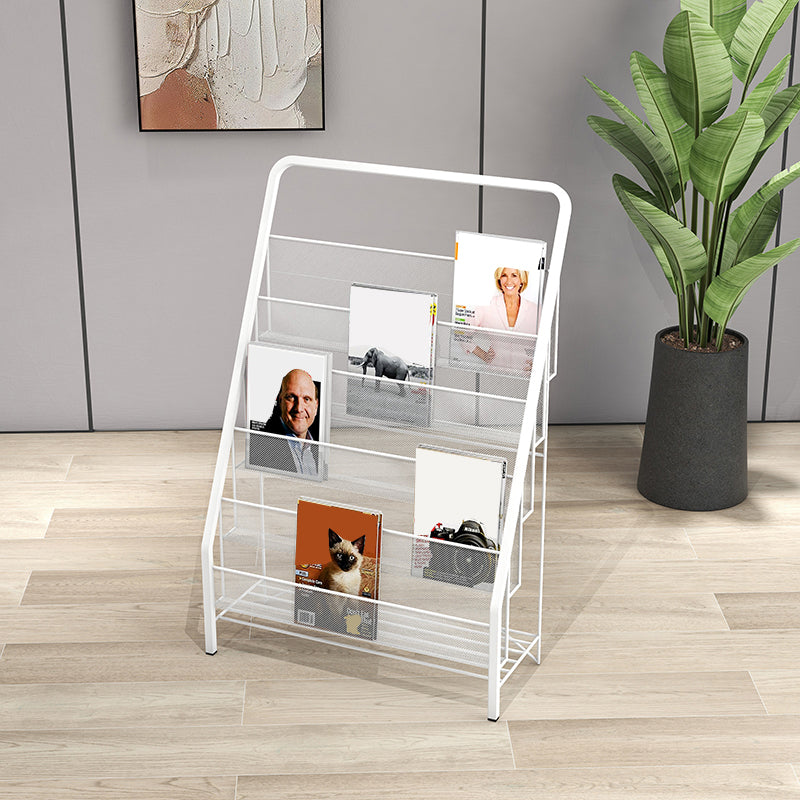 Metal Iron Industrial Ladder Bookshelf Vertical Closed Back Bookshelf