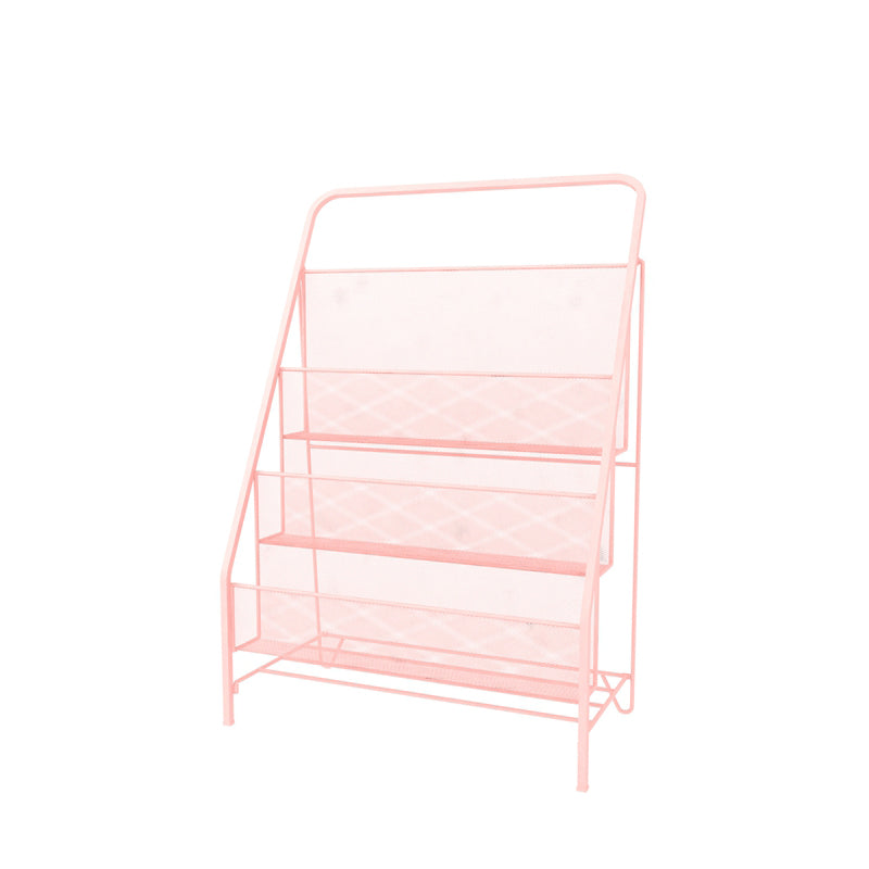 Metal Iron Industrial Ladder Bookshelf Vertical Closed Back Bookshelf