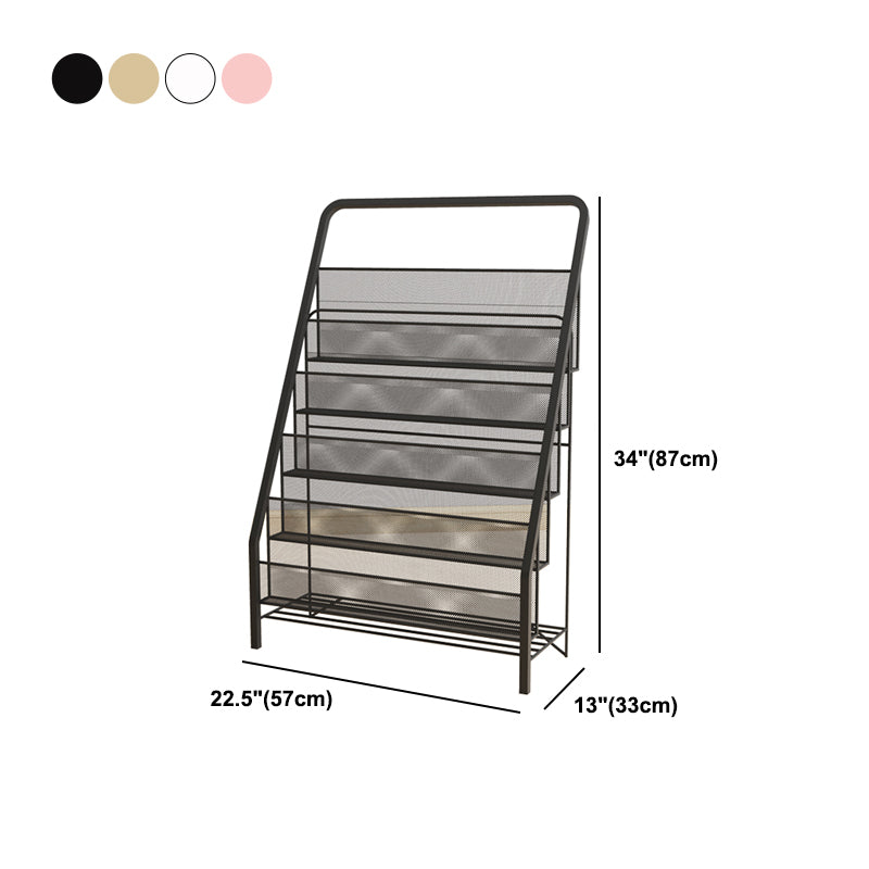 Metall Iron Industrial Ladder Bookshelf Vertical geschlossener Rückenbuchhandel