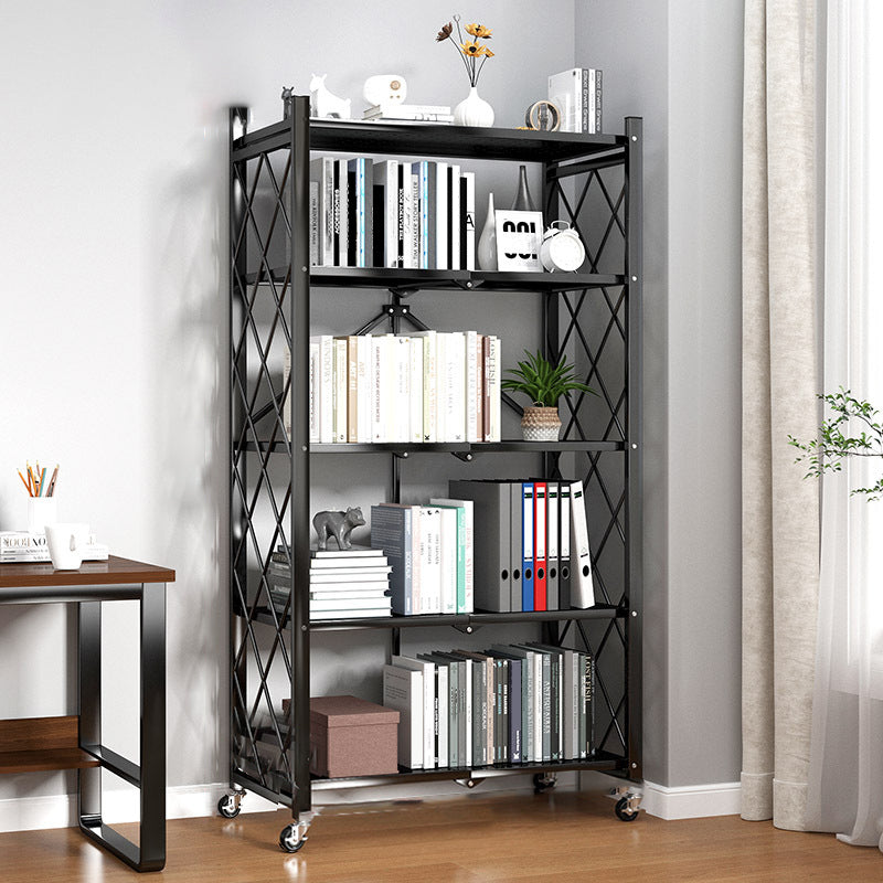 Metal Standard Bookcase Industrial Style Shelf for Home Office
