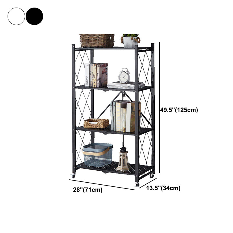 Metal Standard Bookcase Industrial Style Shelf for Home Office