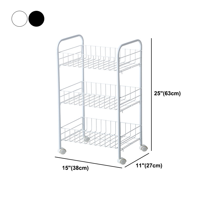 Estantería industrial en blanco y negro Etagere estantería con ruedas de lanzadores