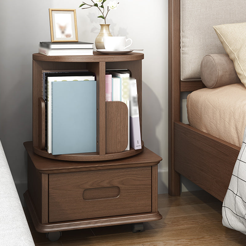 Contemporary Style Bookcase Closed Back Solid Wood Bookshelf for Home Office