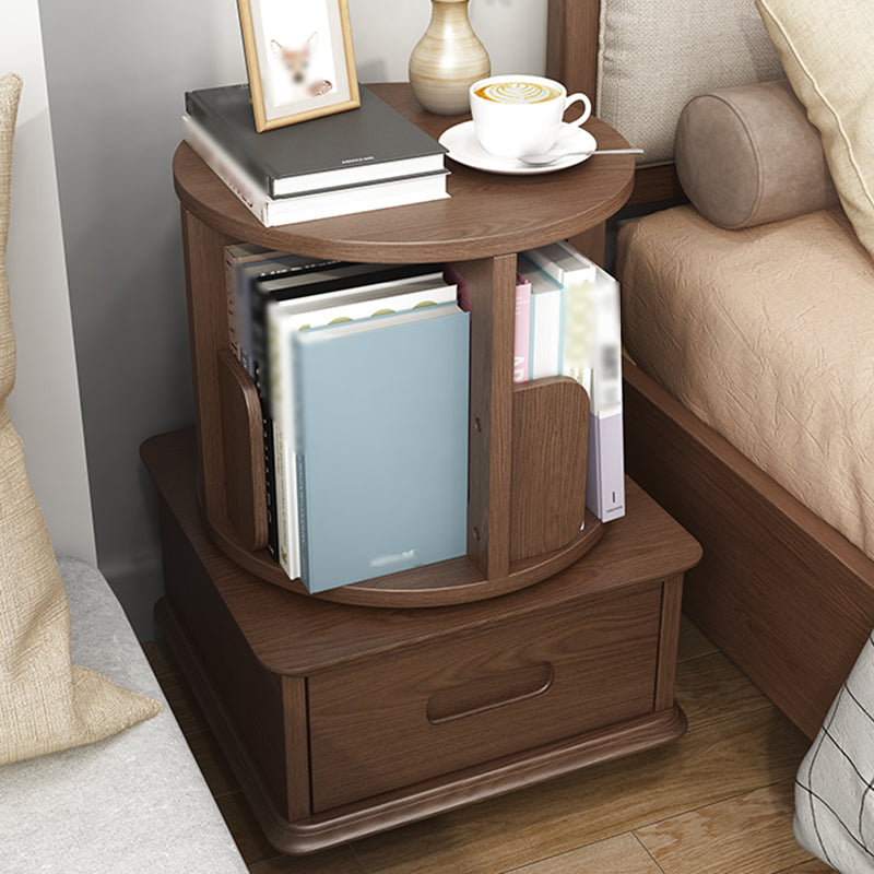 Contemporary Style Bookcase Closed Back Solid Wood Bookshelf for Home Office