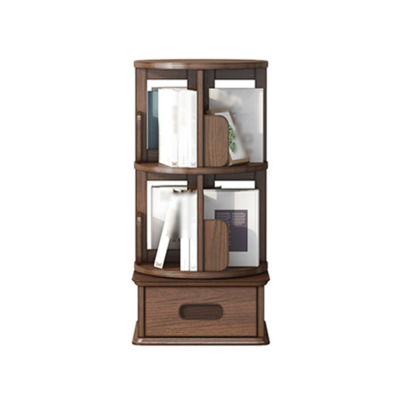 Contemporary Style Bookcase Closed Back Solid Wood Bookshelf for Home Office