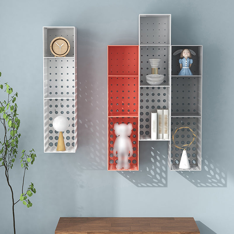 Iron Wall Mounted Bookshelf Industrial Closed Back Bookshelf