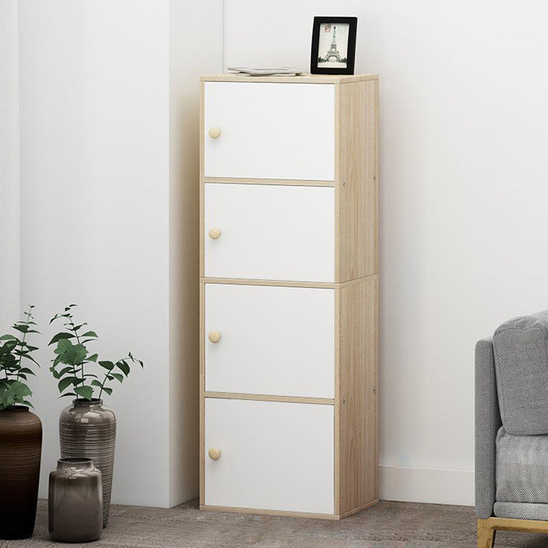 Contemporary Vertical Standard Bookcase Manufactured Wood Bookcase with Doors