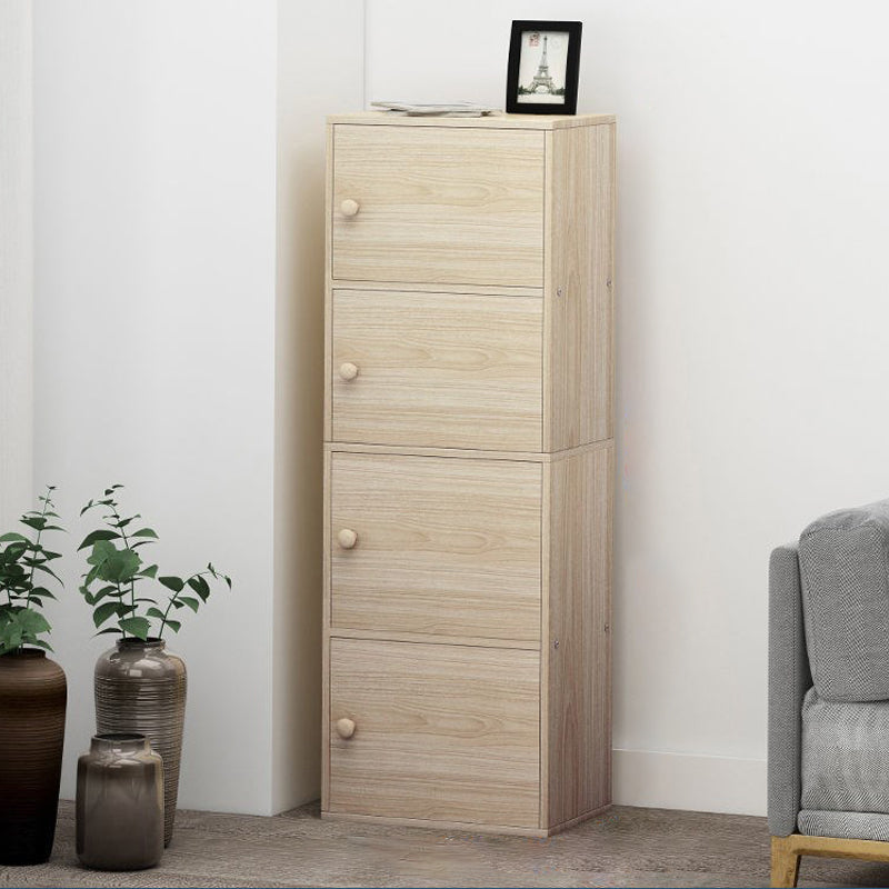 Contemporary Vertical Standard Bookcase Manufactured Wood Bookcase with Doors