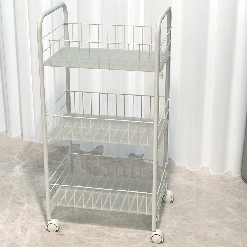 Buchhandelshandschel des zeitgenössischen Stils mit Casters White Book Regal für Lernraum