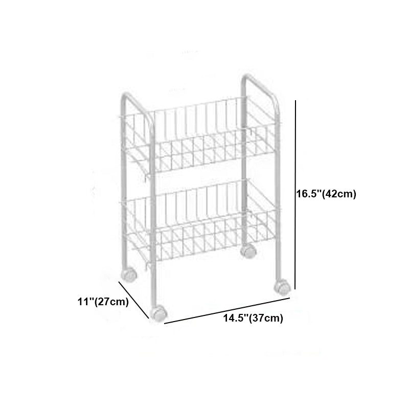 Buchhandelshandschel des zeitgenössischen Stils mit Casters White Book Regal für Lernraum