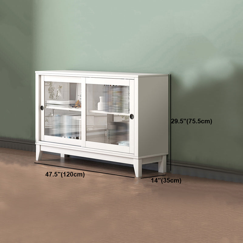 Wooden Standard Bookcase Contemporary Closed Back Bookcase with Door for Office