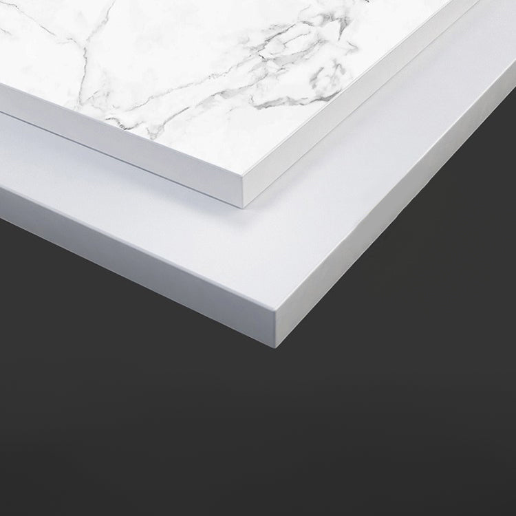 White Bar Dining Table Traditional Luxury Rectangle Bar Table with Trestle Base