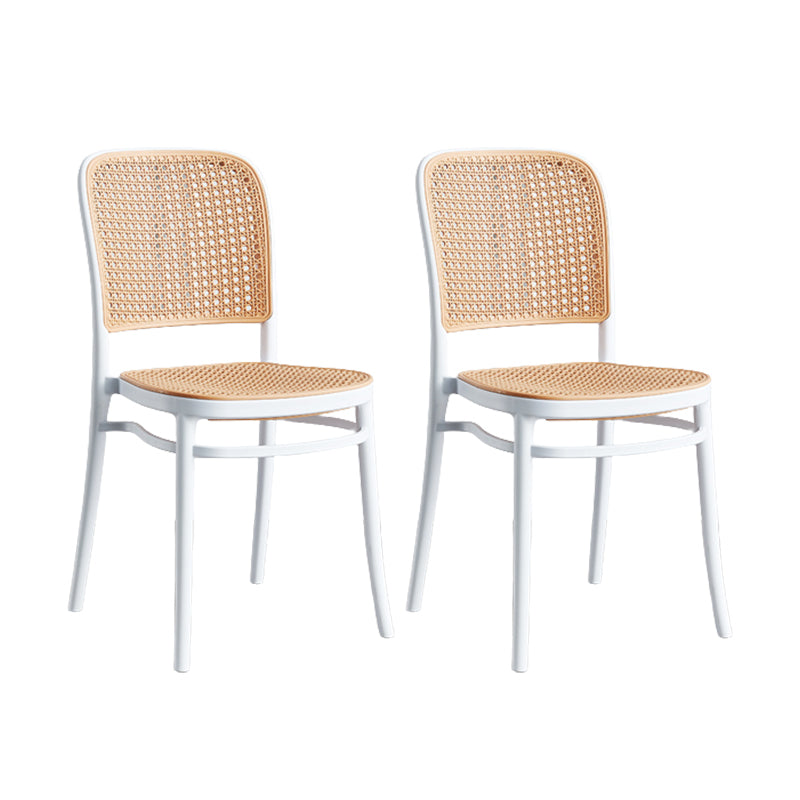 Contemporary Bar and Counter Stool Rattan Full Back Stool with 4 Legs