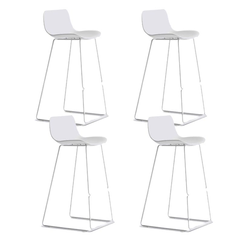 Nordic Plastic Bar Stool Bucket Counter Bar Stool with Metal Legs