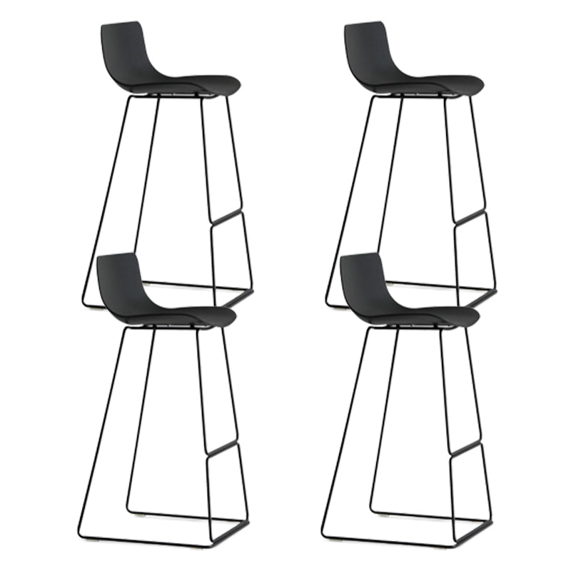 Nordic Plastic Bar Stool Bucket Counter Bar Stool with Metal Legs