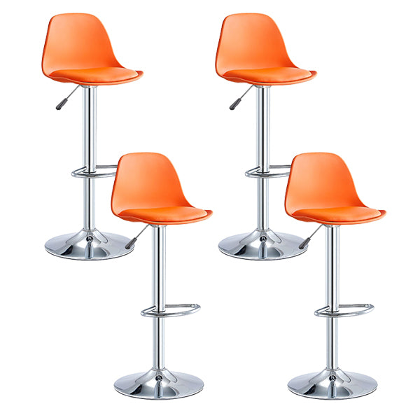 Contemporary Liftable Bar Stool Bucket Counter Bar Stool with Metal Legs