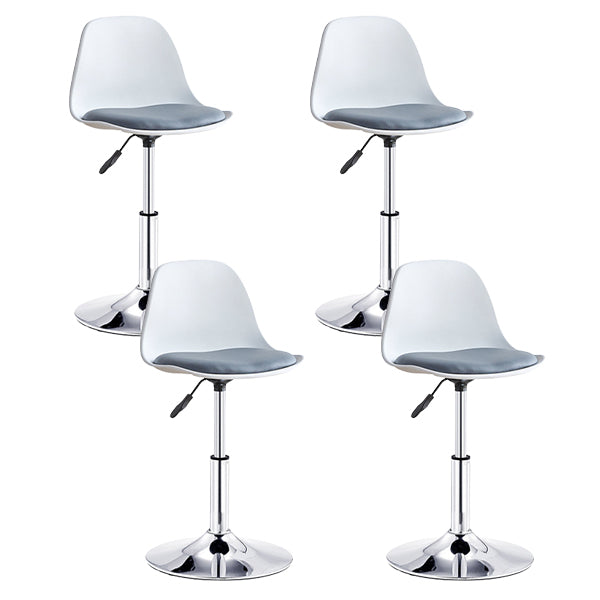 Contemporary Liftable Bar Stool Bucket Counter Bar Stool with Metal Legs