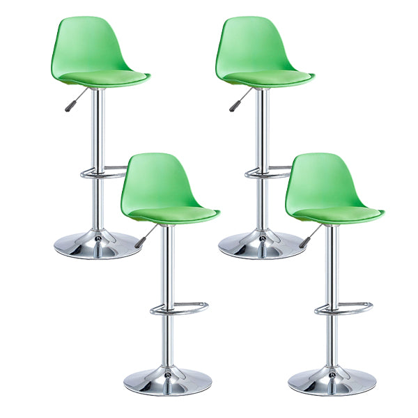 Contemporary Liftable Bar Stool Bucket Counter Bar Stool with Metal Legs