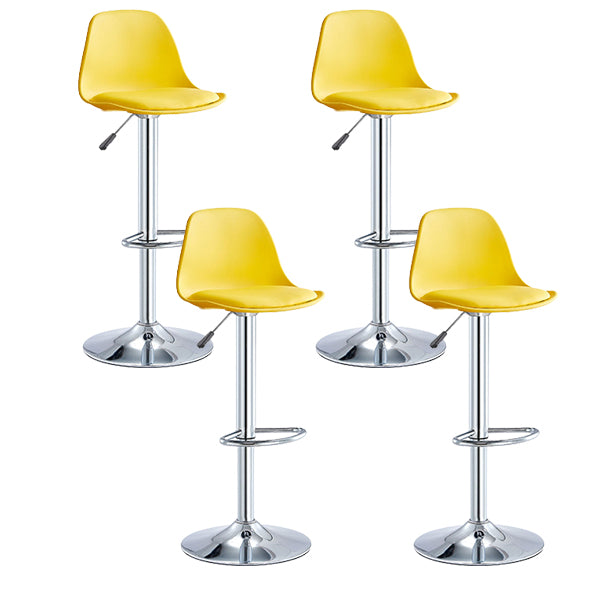 Contemporary Liftable Bar Stool Bucket Counter Bar Stool with Metal Legs