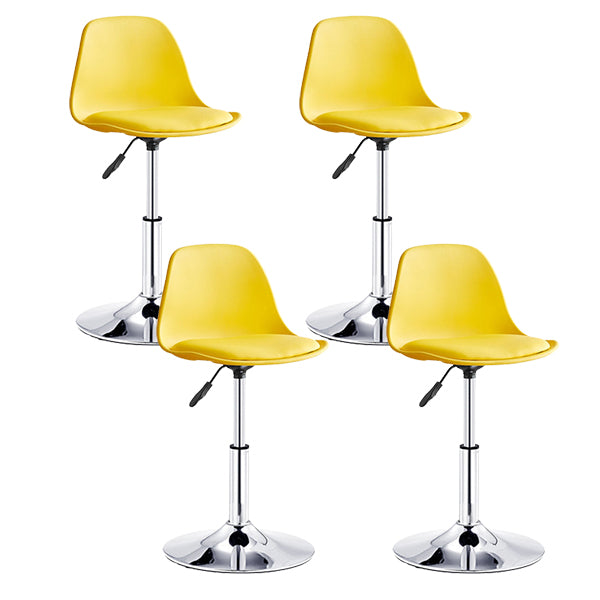 Contemporary Liftable Bar Stool Bucket Counter Bar Stool with Metal Legs