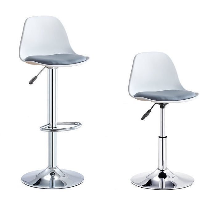 Contemporary Liftable Bar Stool Bucket Counter Bar Stool with Metal Legs