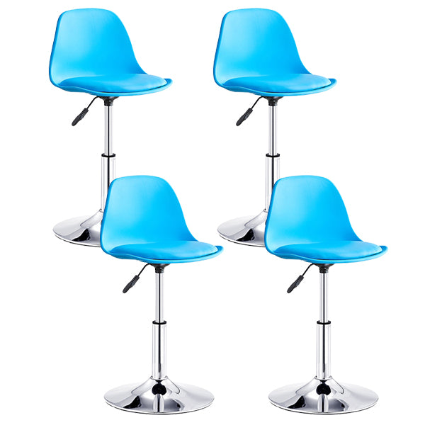 Contemporary Liftable Bar Stool Bucket Counter Bar Stool with Metal Legs