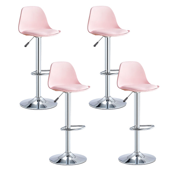 Contemporary Liftable Bar Stool Bucket Counter Bar Stool with Metal Legs